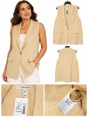Maurices XXL Buttercream Yellow Button Front Blouse Top